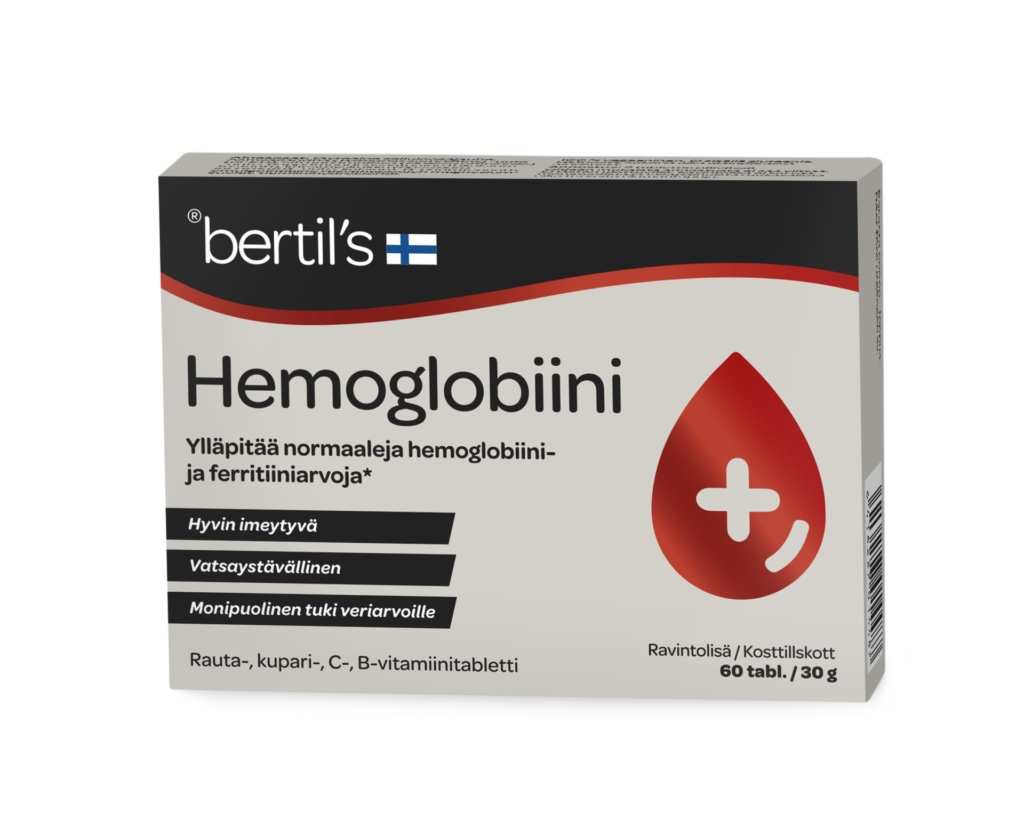 Bertil´s Hemoglobiini 60 Tabl. - Terveysmarket